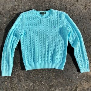 BNWOT Vintage Teal Ralph Lauren Cable Knit Sweater
